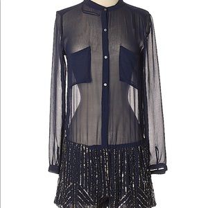 Zara Trafaluc Navy romper dress